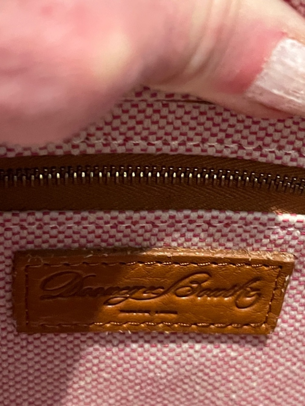 Dooney & Bourke Caramel Brown Pebbled Leather Satchel - Picture 11 of 16